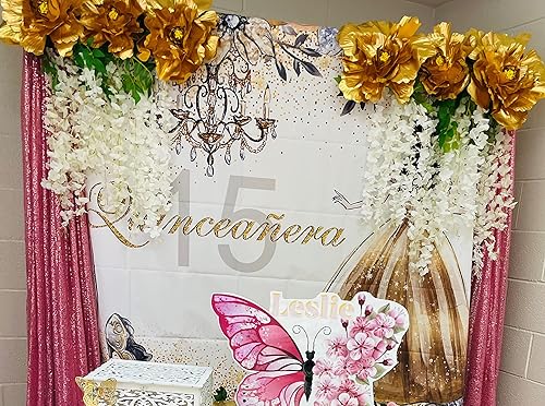 Miniatura 2 de DASHAN Telón de fondo personalizado de 10 x 8 pies, material de poliéster, fondo personalizado para fotografía, cumpleaños, niños, adultos, fiesta,