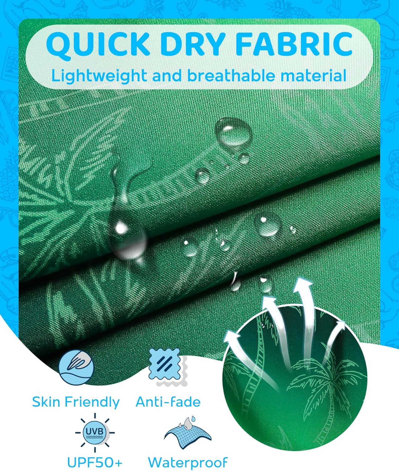 maamgic Boys Swim Trunks with Compression Liner 4-Way Stretch Quick Dry Bathing Suit Toddler Beach Shorts - Image 5