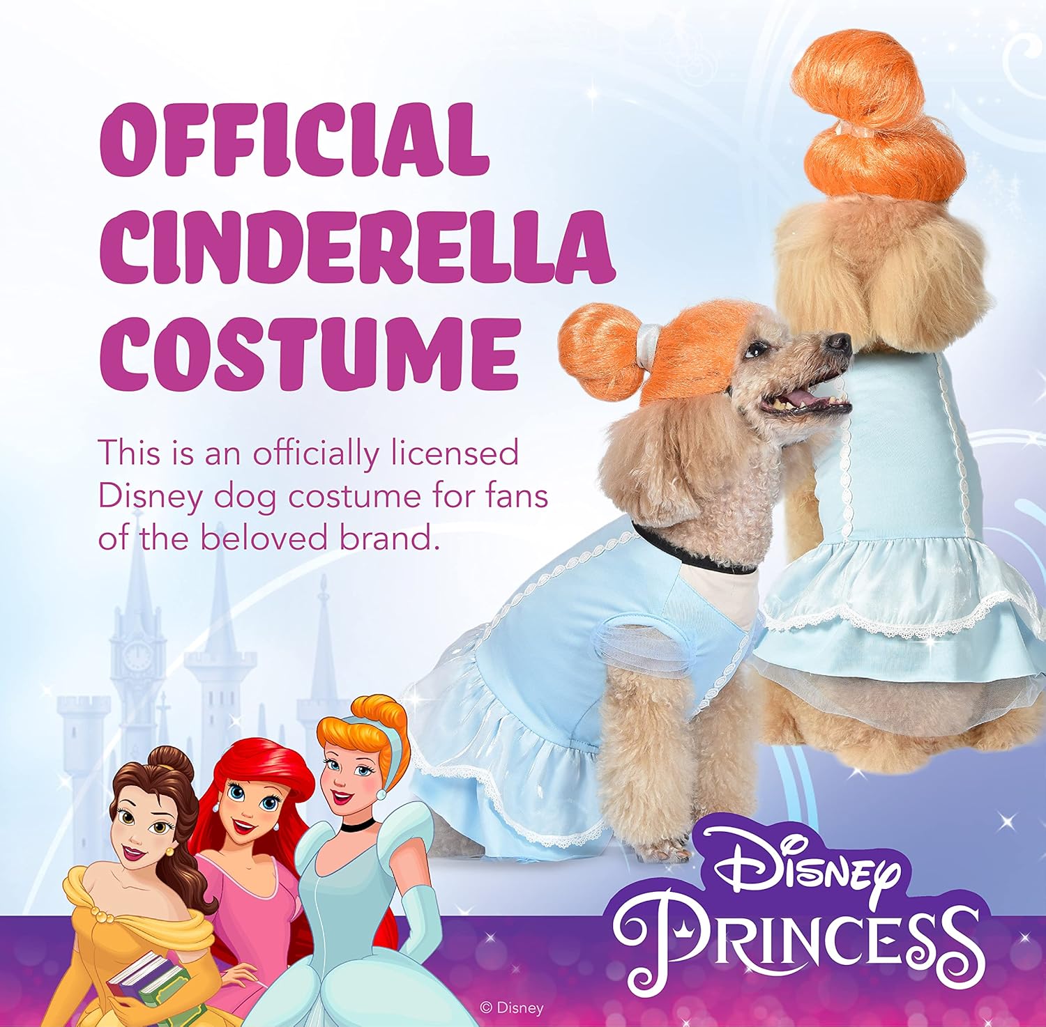 Disney Princess Cinderella Costume for Pets - Extra Extra Large, Officially Licensed Dog Halloween Costume