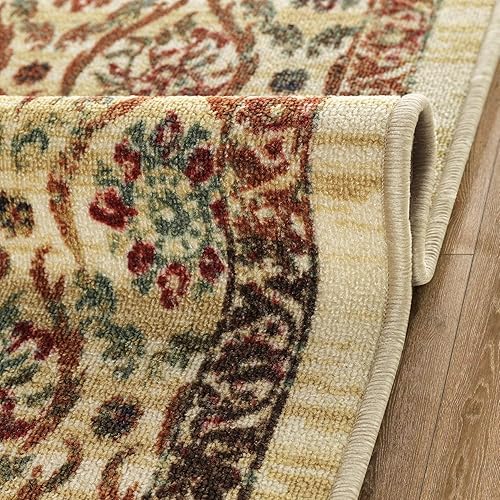 Miniatura 56 de Antep Rugs - Alfombras antideslizantes (antideslizante) 4 x 6 con parte trasera de goma floral geométrica de bajo perfil para interiores