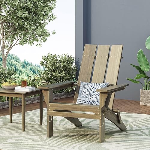 Miniatura 2 de Christopher Knight Home 315618 Zuma Adirondack - Silla color gris