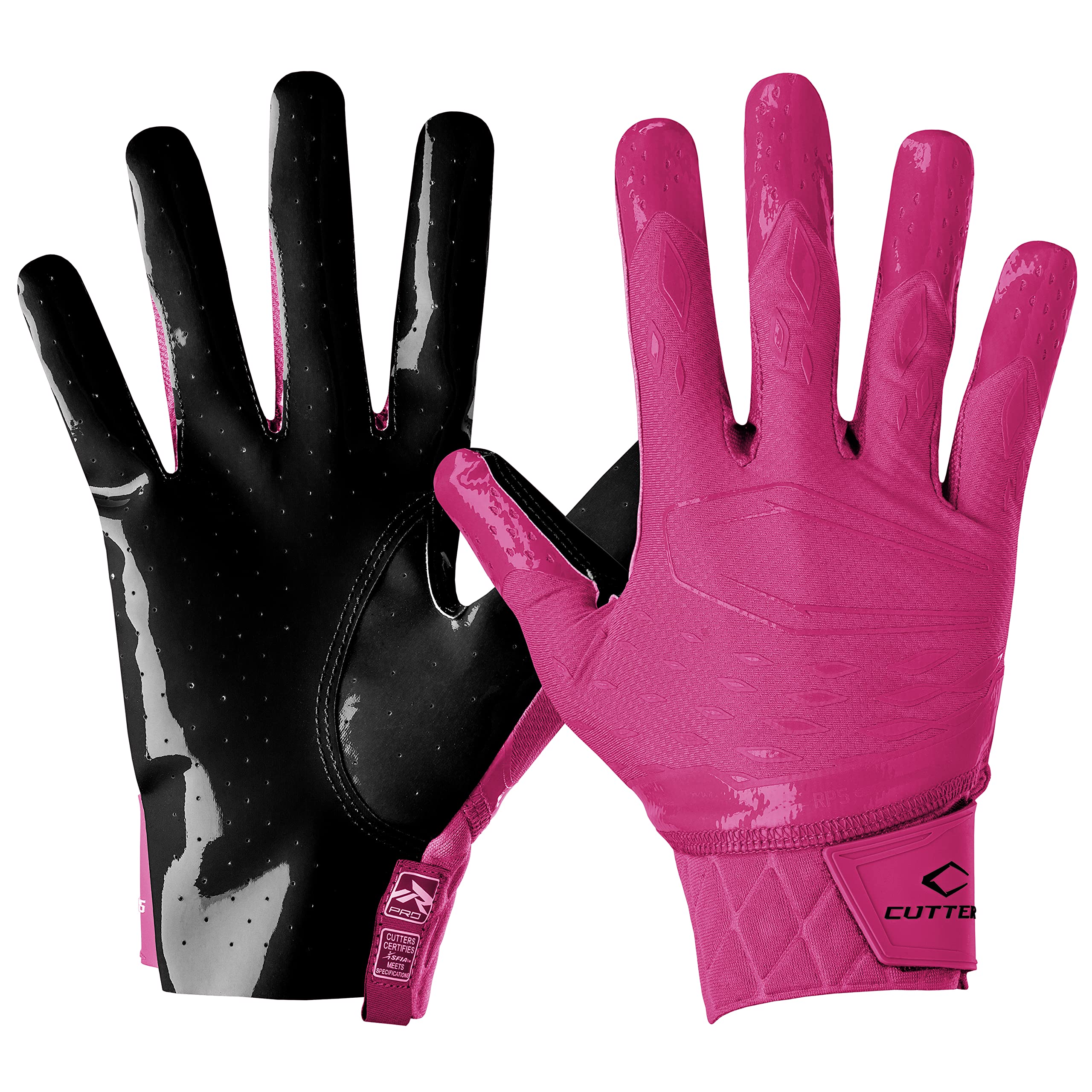 Cutters Rev Pro 5.0 Receiver Gloves Plain Pink, XX-Large โ image 1