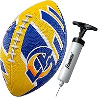 Vista 11 de Franklin Sports NFL Team Footballs - Rubber Youth Mini Balls for All Teams - Kids 8.5" Football + Air Pump Sets - Official NFL Licensed