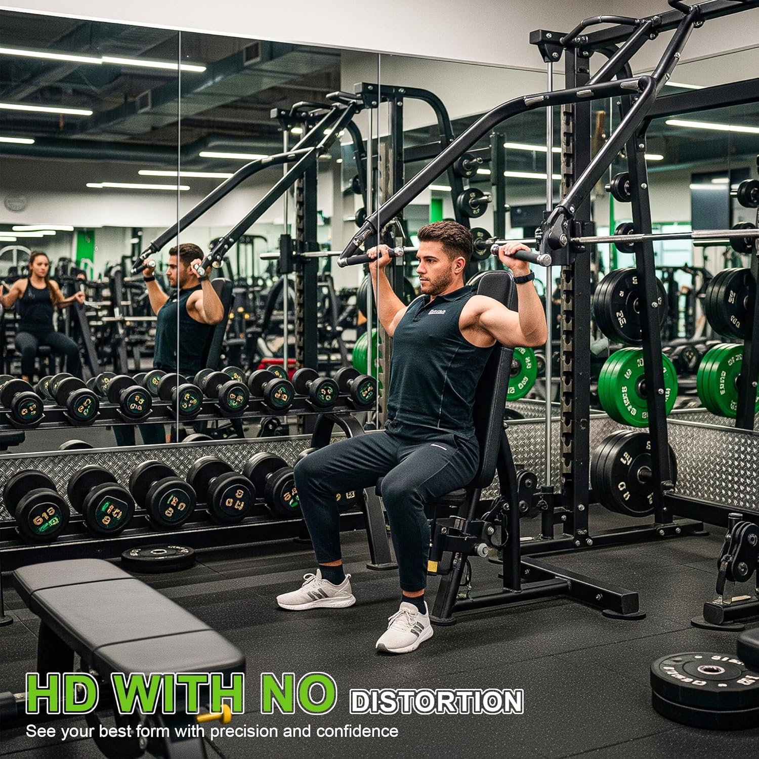 FICTOR Home Gym Mirror for Wall, 50"x25"x3 PCS Large Workout Mirrors with Tempered Glass, Full Length Frameless Body Mirror for Garage, Dance, Yoga, Bedroom