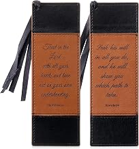 Mr. Pen- Christian Faux Leather Bookmarks, 2 Pack, Bible Verse, Religious Book Mark