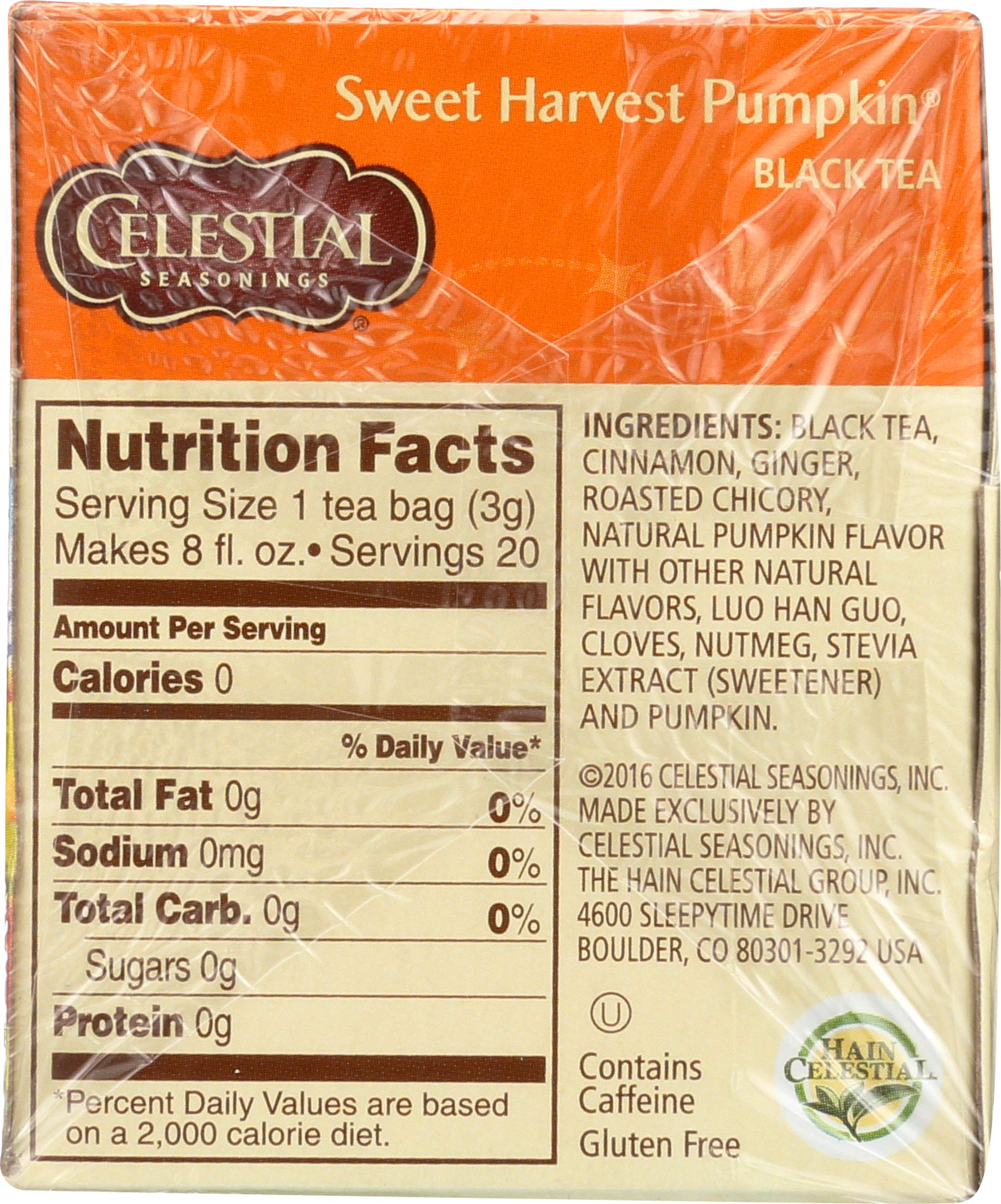 Amazon.com : Celestial Seasonings Black Tea, Sweet Harvest Pumpkin