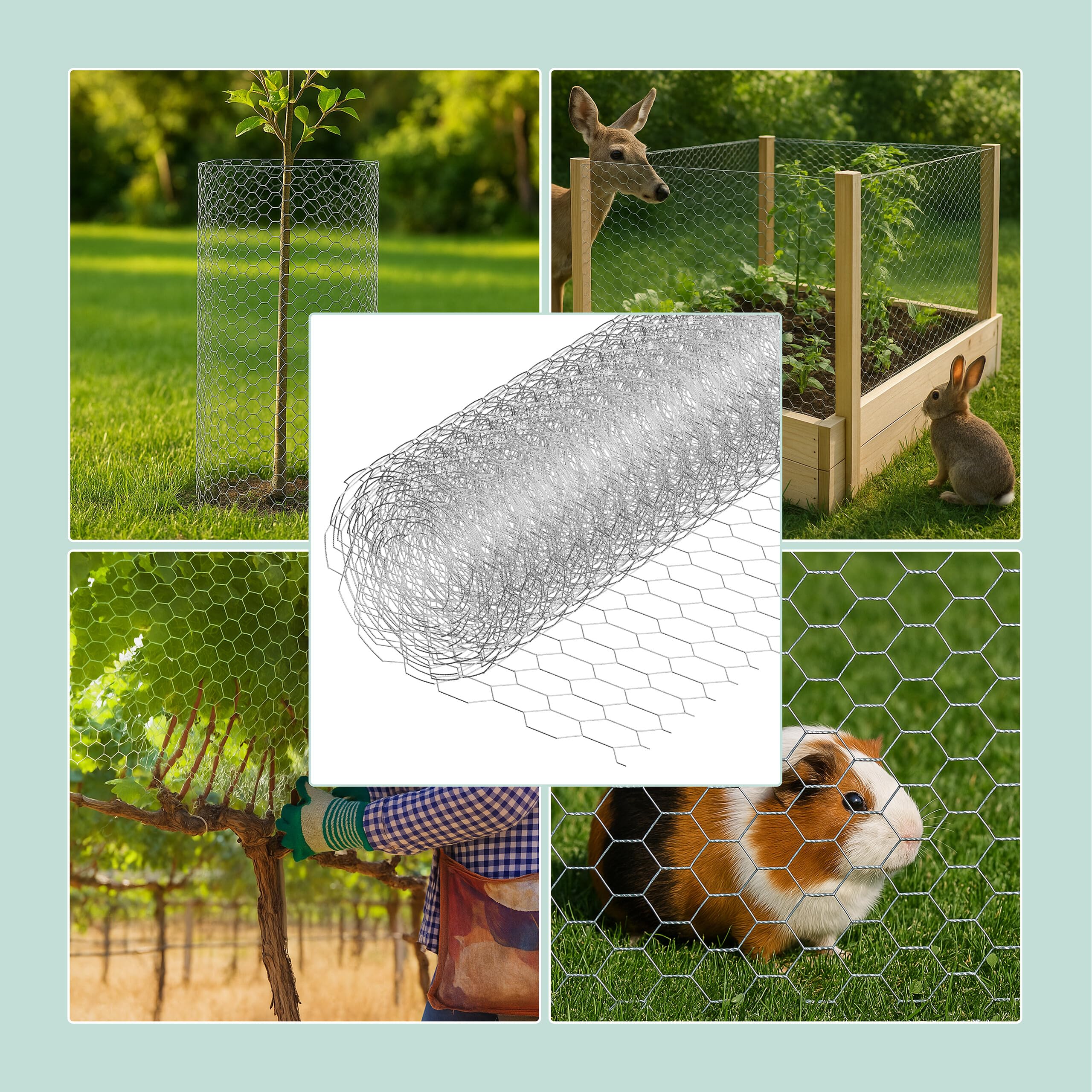 Relaxdays Siatka druciana do ogrodzenia kurnika, ogrodzenie ogrodu ogrodowego, 40 cm x 5 m, ocynkowana siatka 15 x 25 mm, stal, srebrna