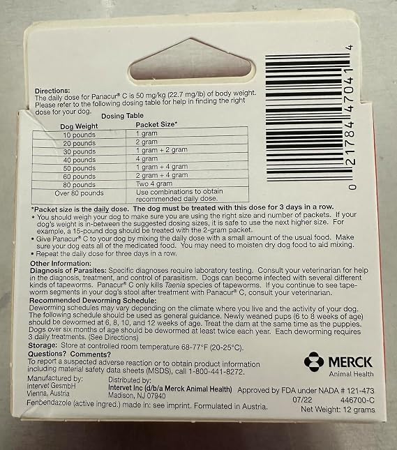 Dogs 4 Gram Each Packet Treats 40 lbs (3 Packets) (Fiv k)