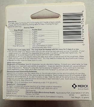 Dogs 4 Gram Each Packet Treats 40 lbs (3 Packets) (Fiv k)
