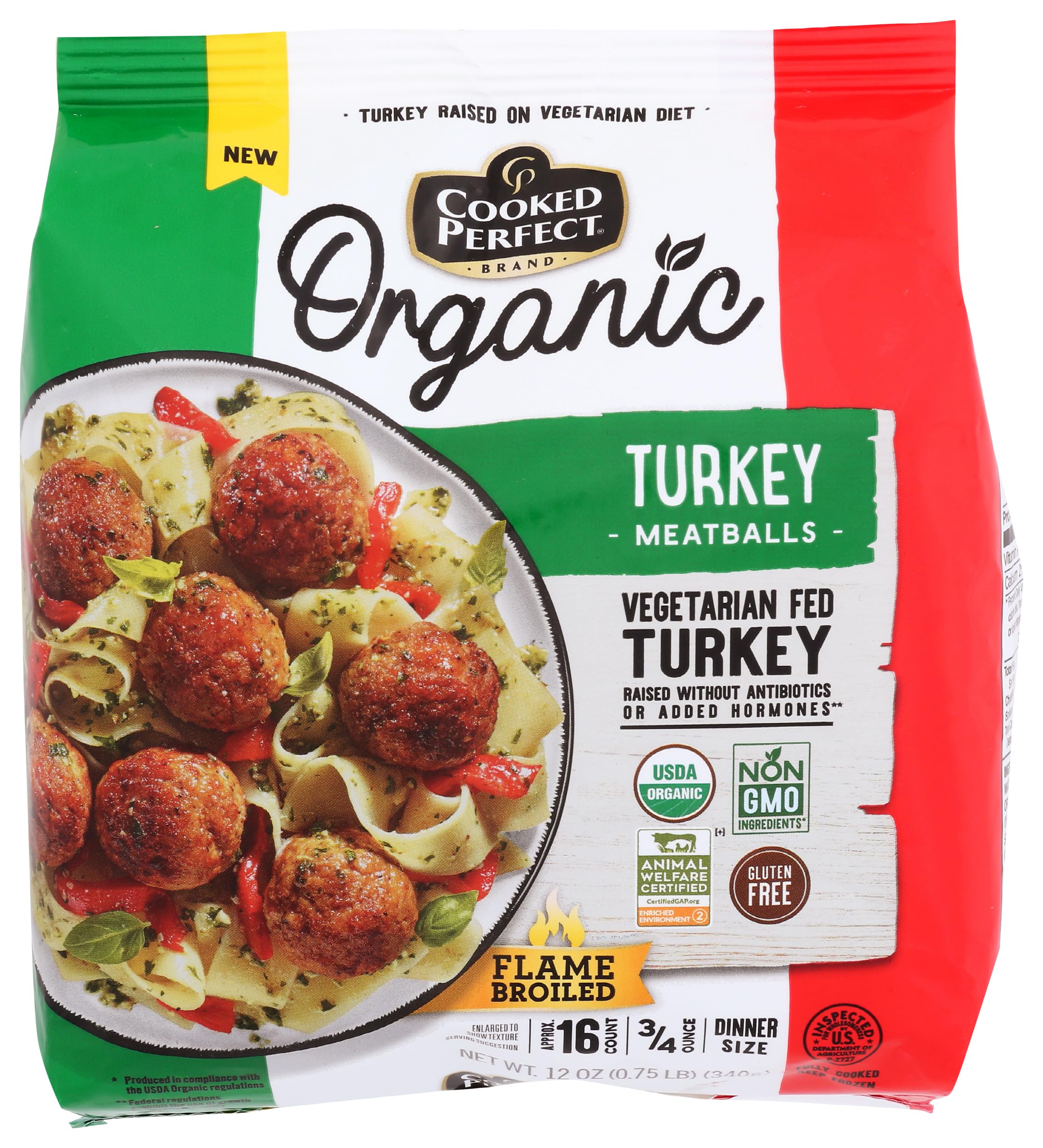 Cooked Perfect Organic Turkey Meatballs