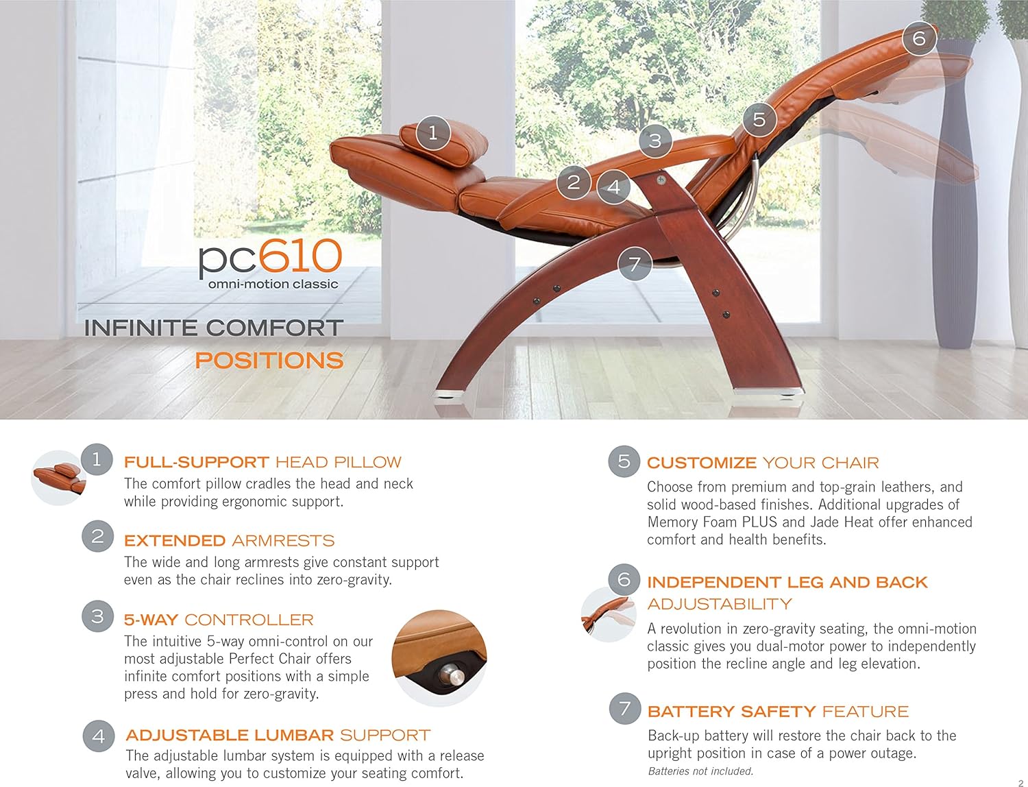 Human Touch Zero-Gravity Recliner with Laptop Desk Togo Ubuy
