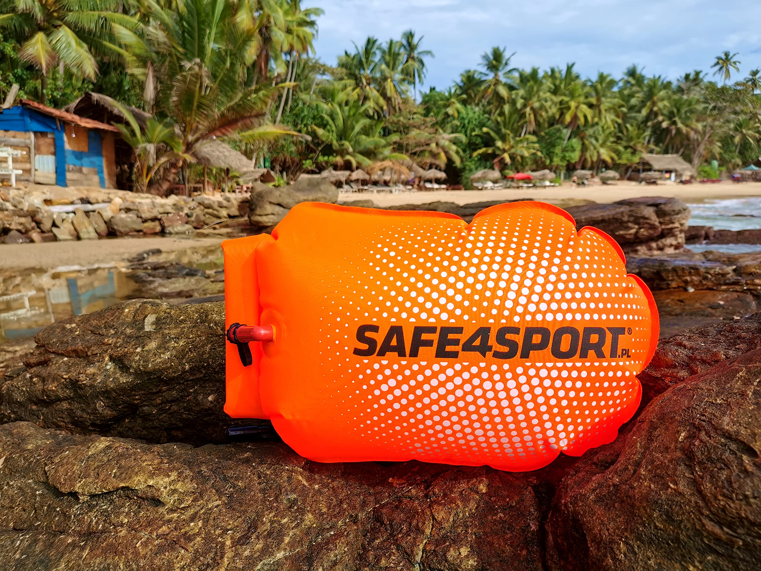 SAFE4SPORT PerfectSwimmer+ - bojka dmuchana do pływania - boja asekuracyjna z kieszenią na rzeczy