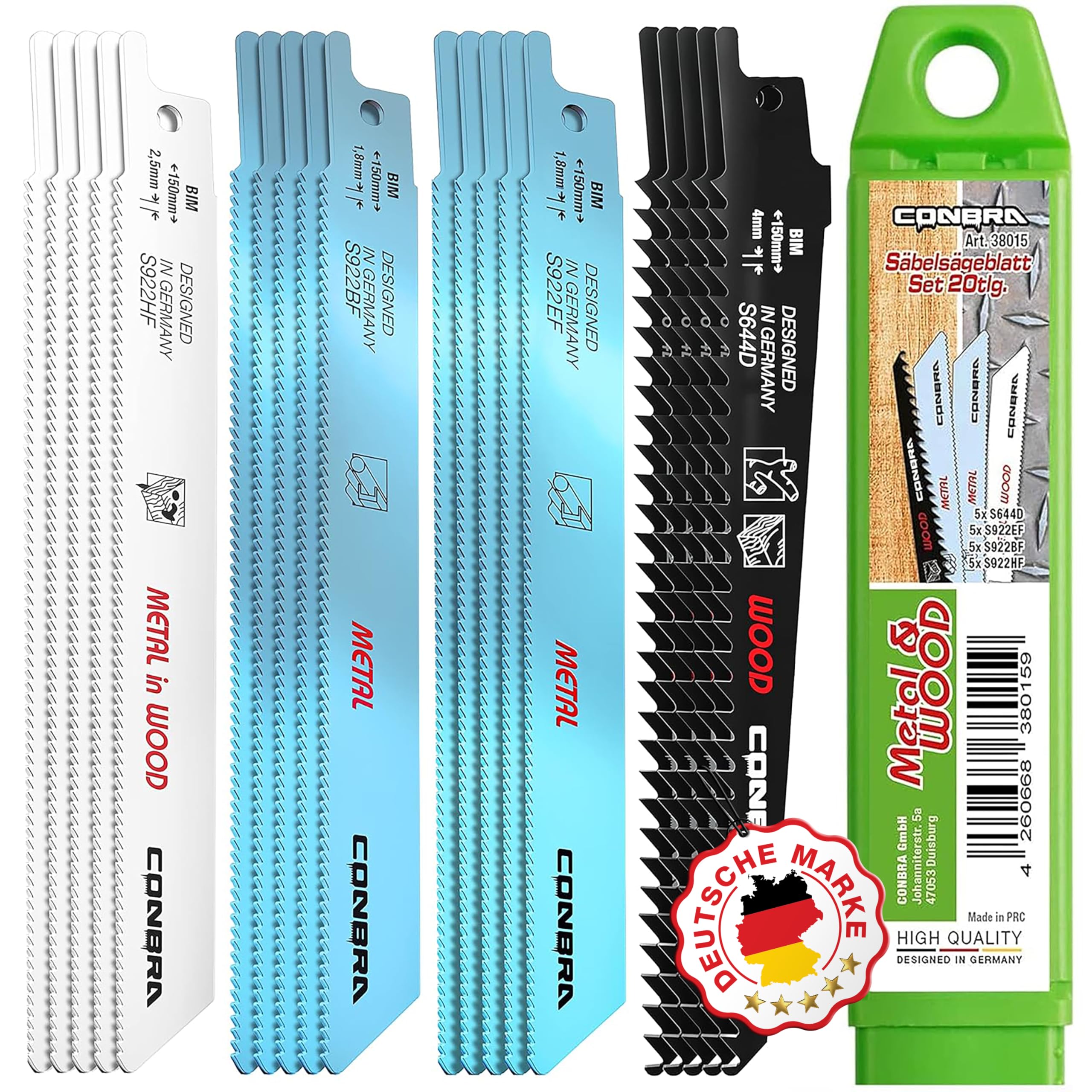 CONBRA Lames De Scie Sabre Pour Plâtre 10x S628DF - Compatibles Bosch, Makita, Dewalt Et Plus