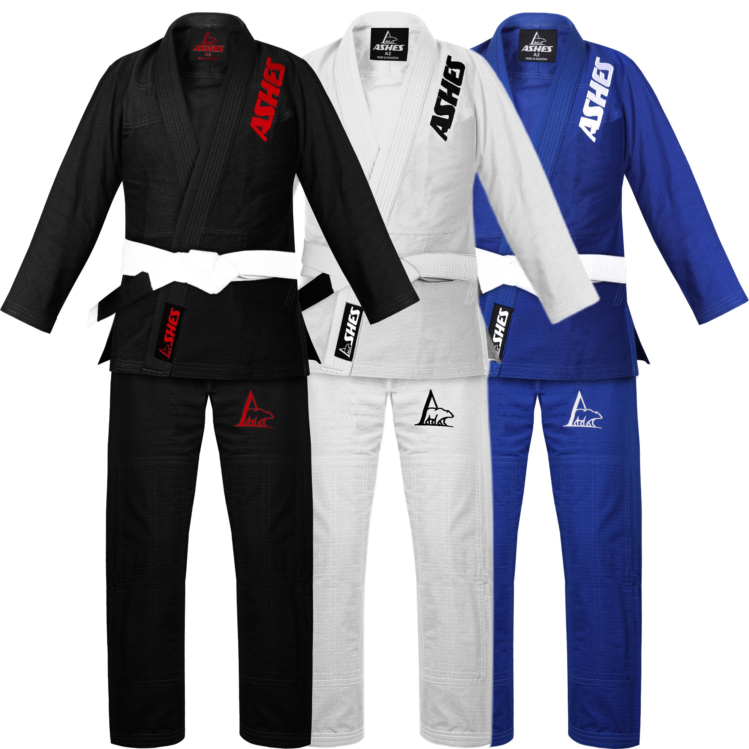 Ashes Sports BJJ GI for Men IBJJF Kimono BJJ Jiujitsu GIS W/Preshrunk Fabric & Free Belt