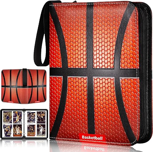 Carpeta de tarjetas de baloncesto, tarjetas comerciales deportivas 2023 con fundas para álbum, 440 bolsillos, tarjetero de baloncesto, protectores