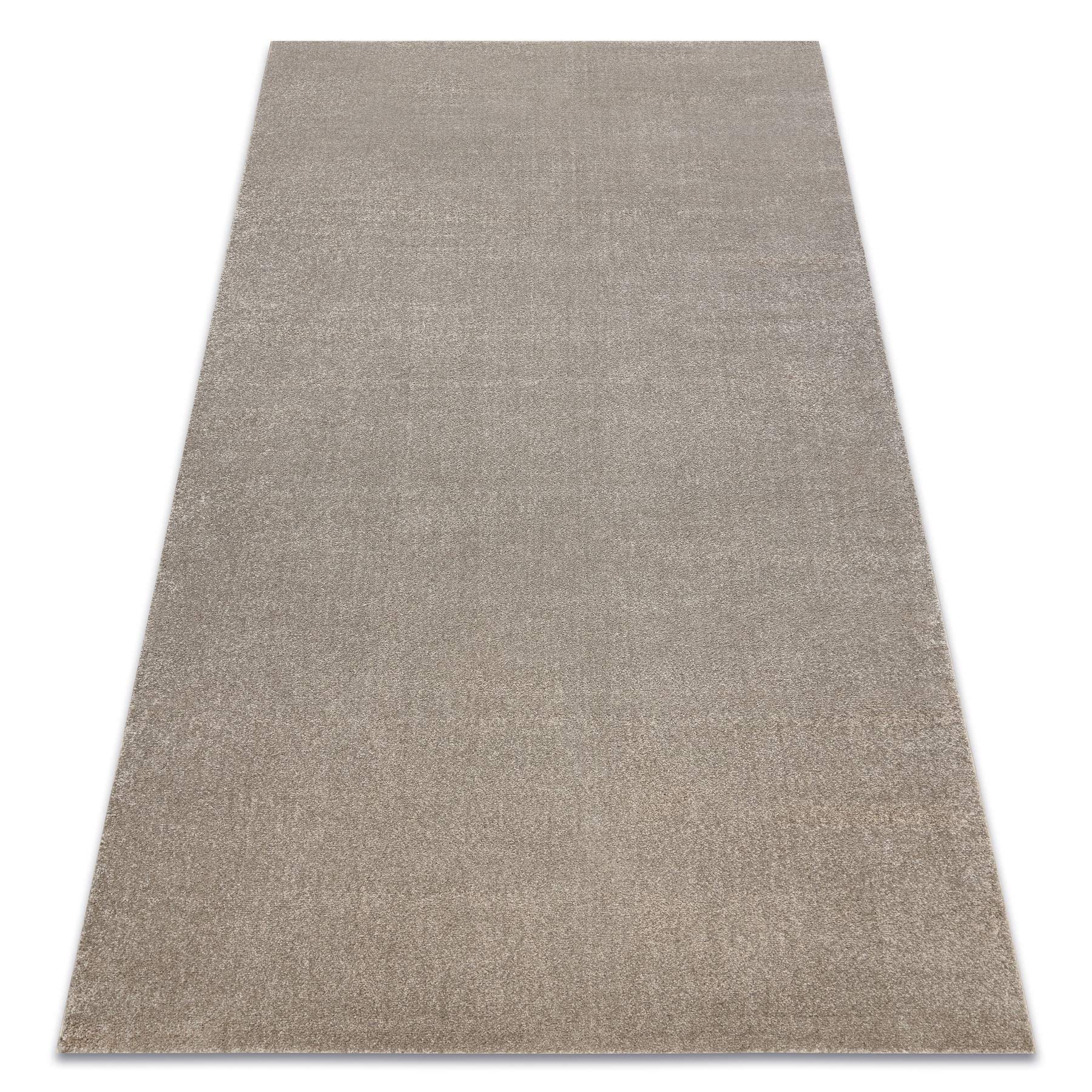 Tapis soft beige 80x150 cm unicolore pour chambre et salon