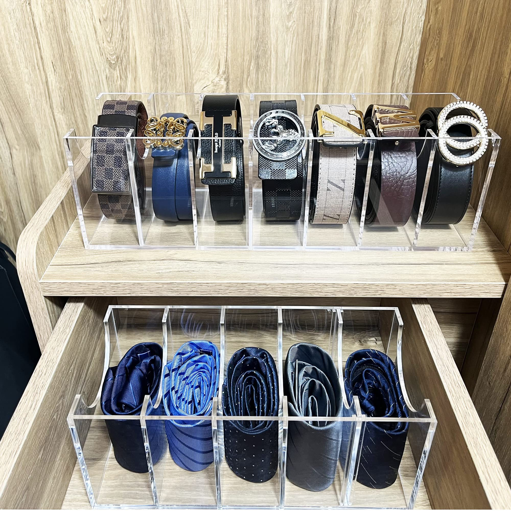 Closet Tie Hanger Ikea Organiser Box DEELLEEO 2Pcs Belt Organizer