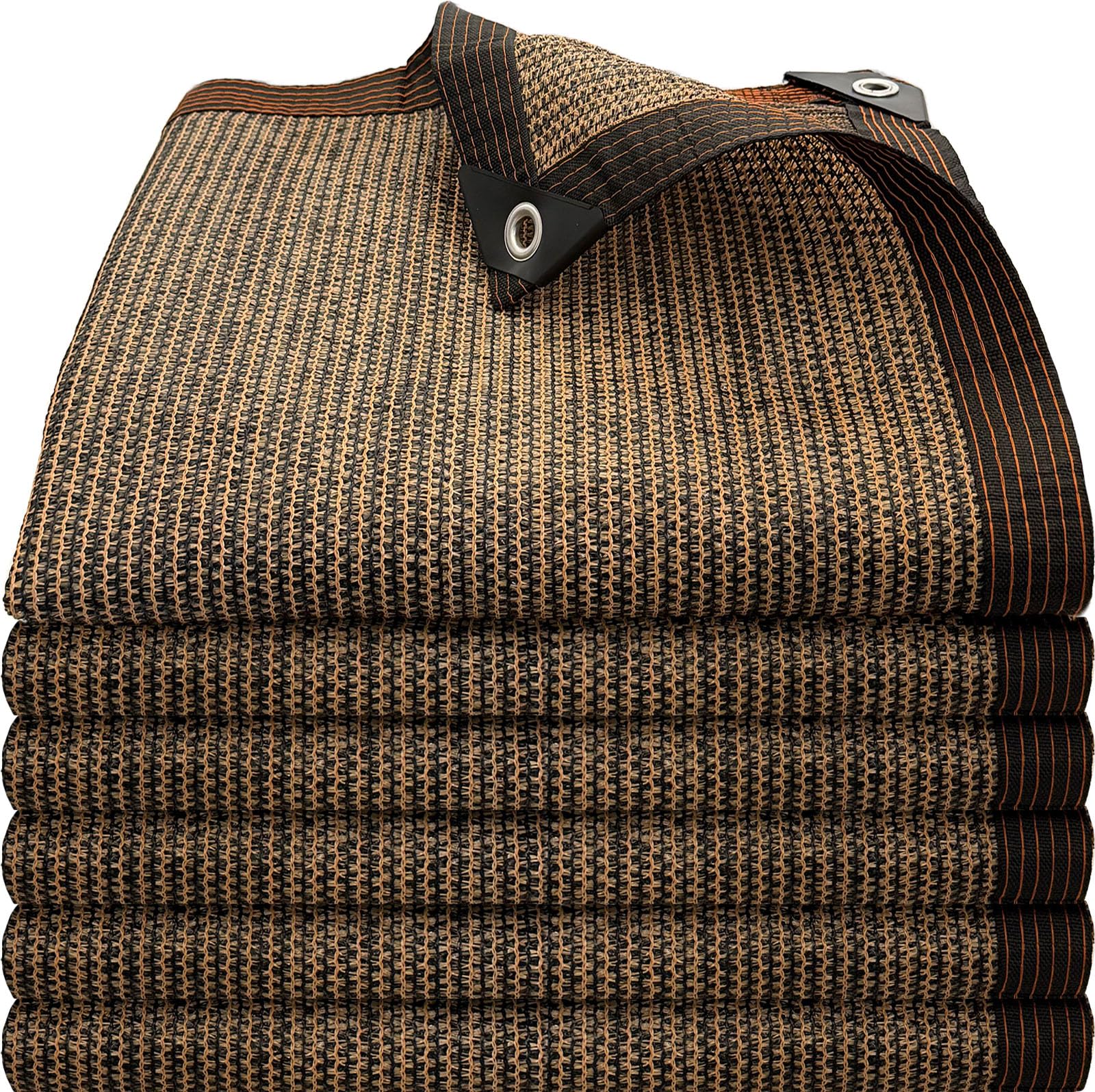 Filet d'ombrage brun 5x6m avec protection 80% UV pour serres et jardins