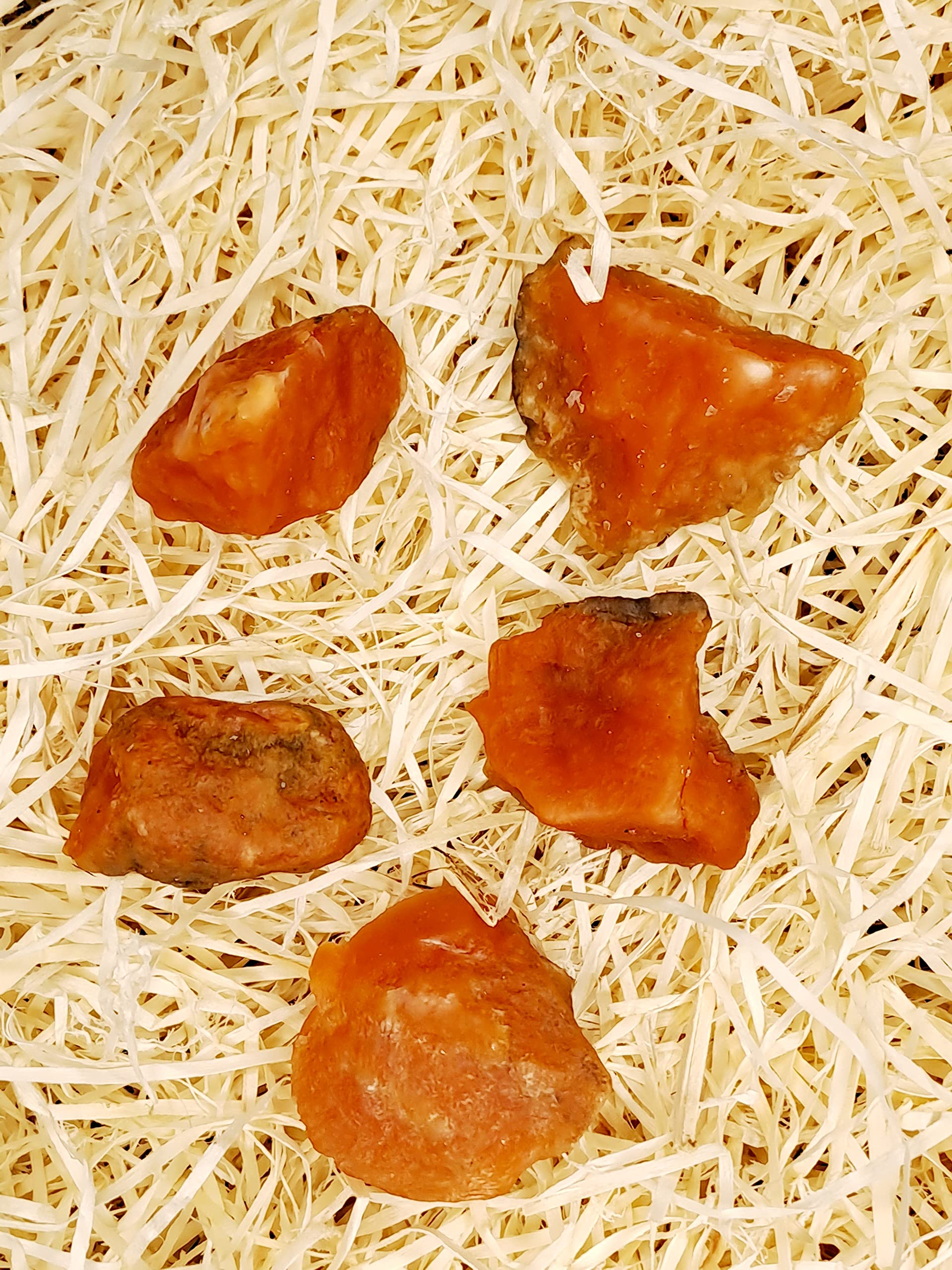 Orange Calcite Raw Elite Unique Crystal Stone Value Pack of 1 - AAA Grade Beautiful Piece (50mm Plus Size)