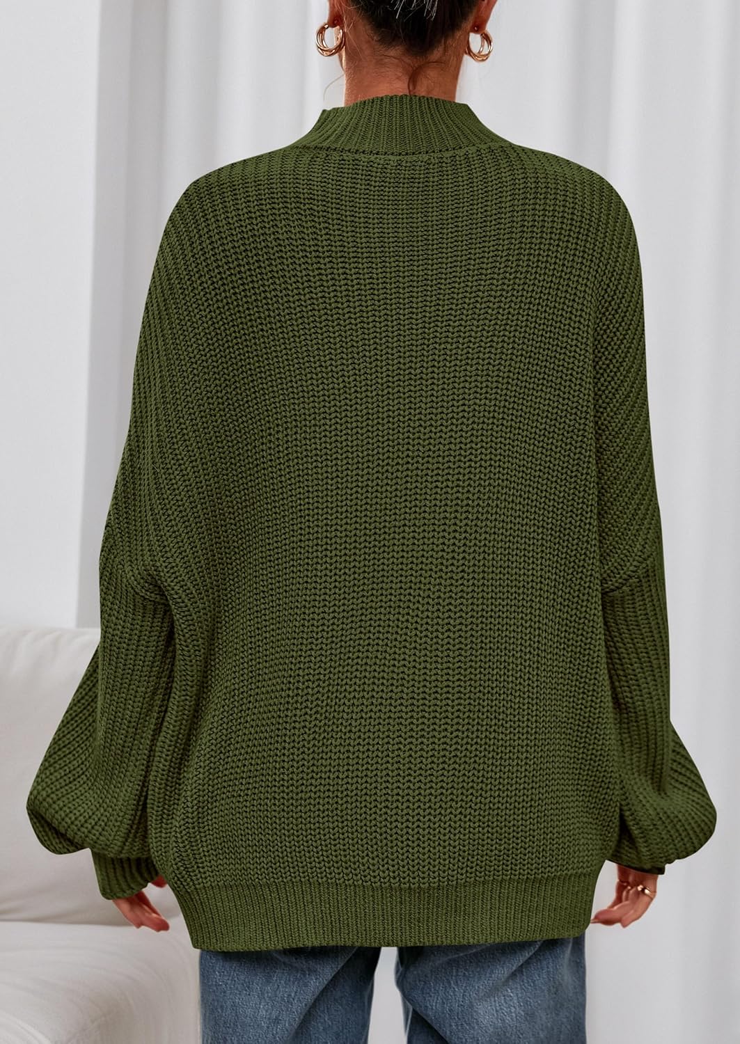 PRETTYGARDEN Fall Oversized Sweaters for Women Chunky Knit Long Sleeve Turtle Neck Pullover Jumper Tops Cozy Winter Clothing - Image 4