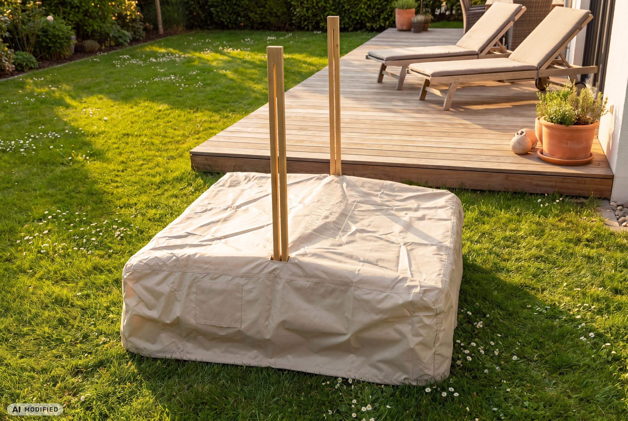 needs&wants® Bac à Sable en Bois avec Couvercle Plastique Oxford 600D pour Enfants, avec Toit refermable, siège, Sol, carré, UV-Protection, rectangulaire extérieur, pour Jardin et Jeux, Jaune Blanc