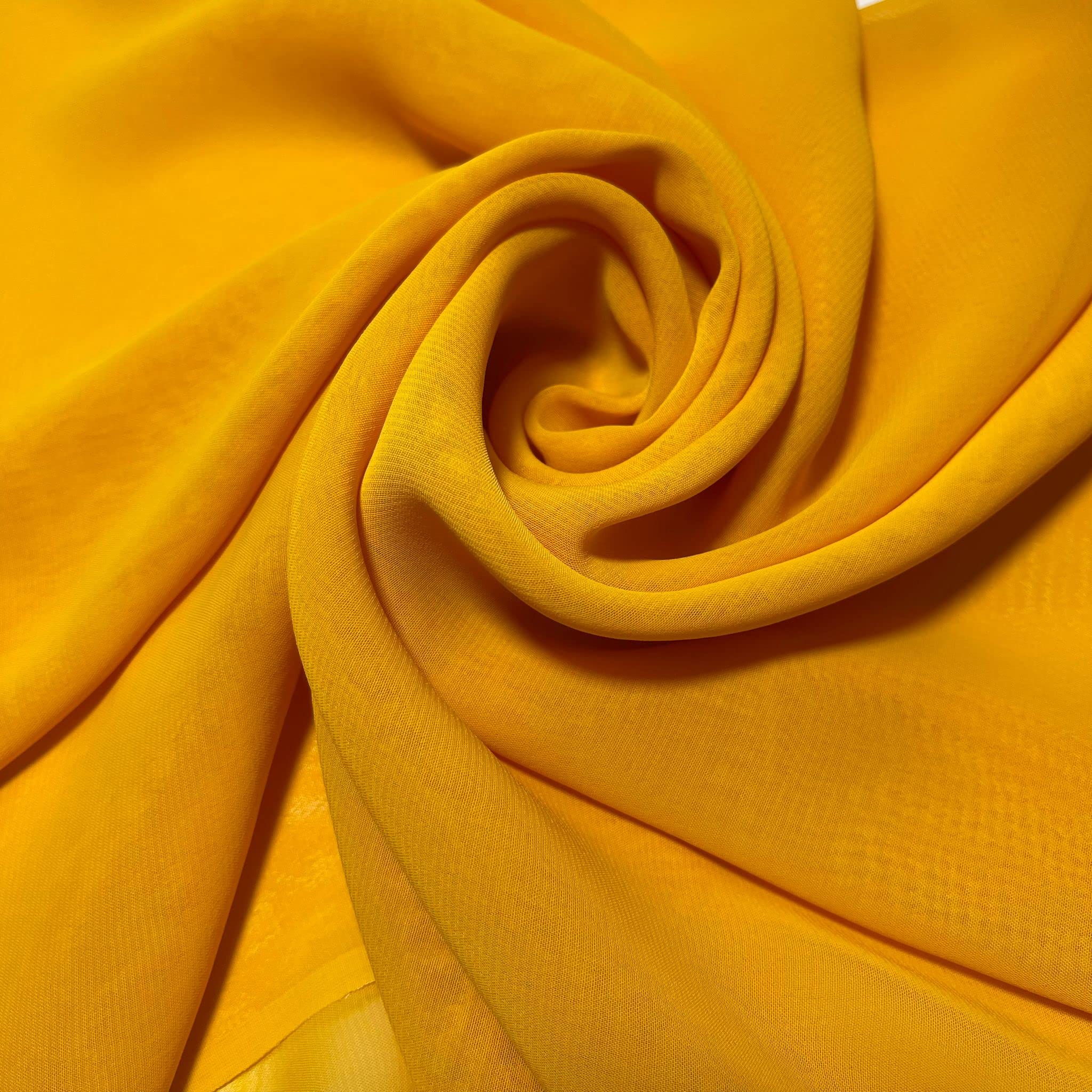Chiffon Fabric Rustic Sheer 44" 112cm Bridal Wedding Party Decorations Backdrop Valance, DIY Decorations, Sheer, Drapery Sold by The Meter UK (5 Meter, Sunset Orange)