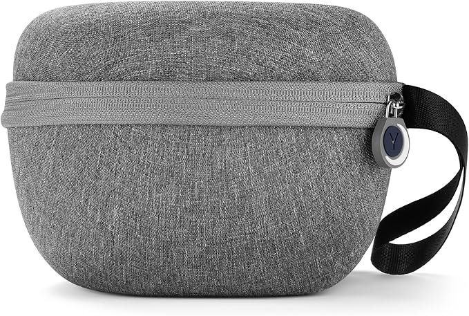 The stylish and crush-resistant travel case is designed to perfectly fit the Yogasleep Dohm, Dohm Classic, and Dohm Uno sound machines. Made with durable EVA material and encased with a double-stitched zipper, it provides ultimate protection for your Dohm from bumps, scratches, and splashes. With this travel case, you can now enjoy the benefits of the Yogasleep Dohm white noise machine wherever you go, ensuring a peaceful and restorative sleep experience. Description by ChatGPT.