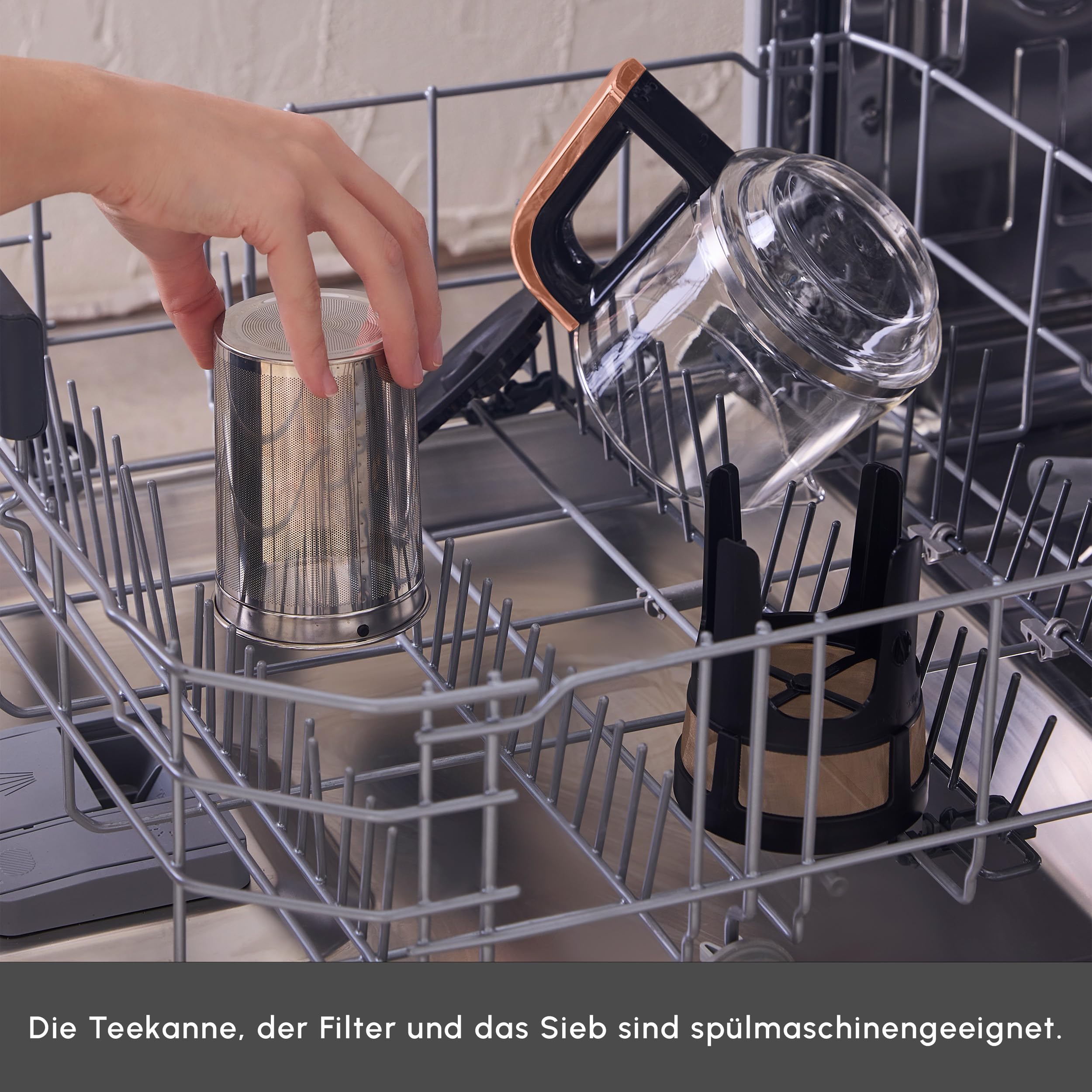 KARACA Çaysever Robotea Pro 4 in 1 Sprechender Automatischer Glas Teekocher, 2500W, 2,3L Kapazität, Frischeanzeige, Babynahrungswasserfunktion, Tee & Kaffee Zubereitung, Sicherheitsfunktionen