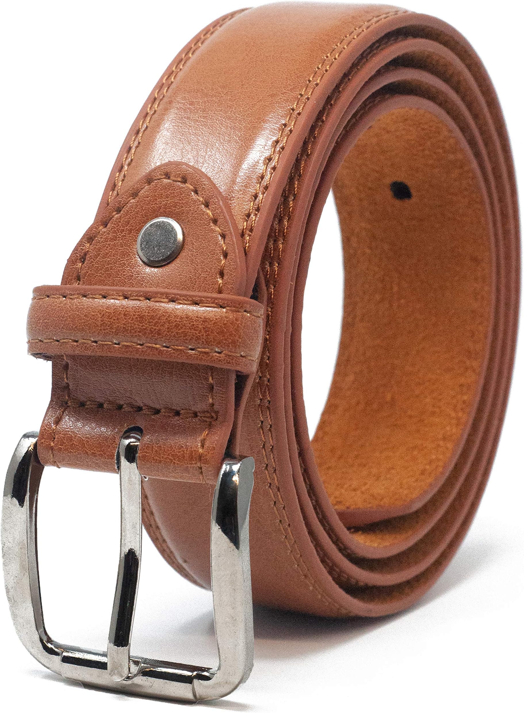 Mens Double Stitched Leather Lined Suit Trouser Belt