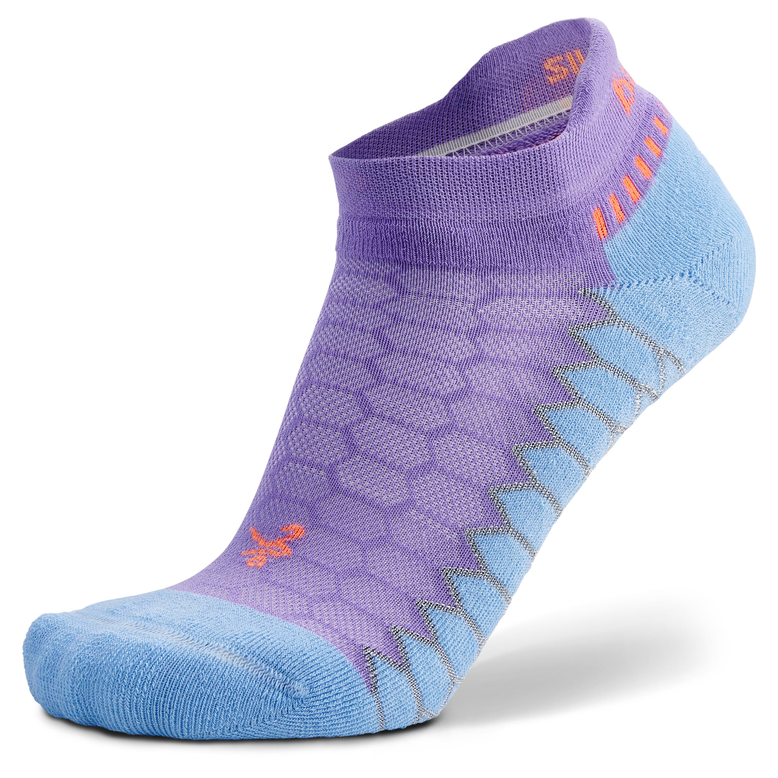Balega Unisex Adult Silver Compression Fit Performance No Show Athletic Running Socks (1 Pair), Lavender, Small - Compression Socks | Mubboo