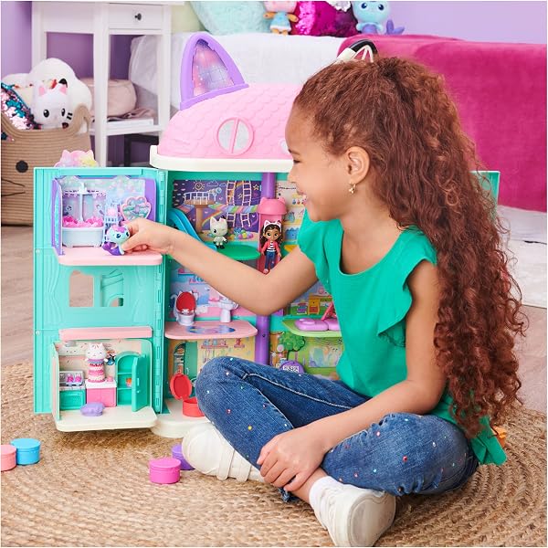 La Casas de Muñecas de Gabby - El Baño de Siregata de Gabby's Dollhouse con 1 Figura, 3 Accesorios, 2 Caja Sorpresa y 3 Muebles - Juguetes Niñas 3 años + - 3