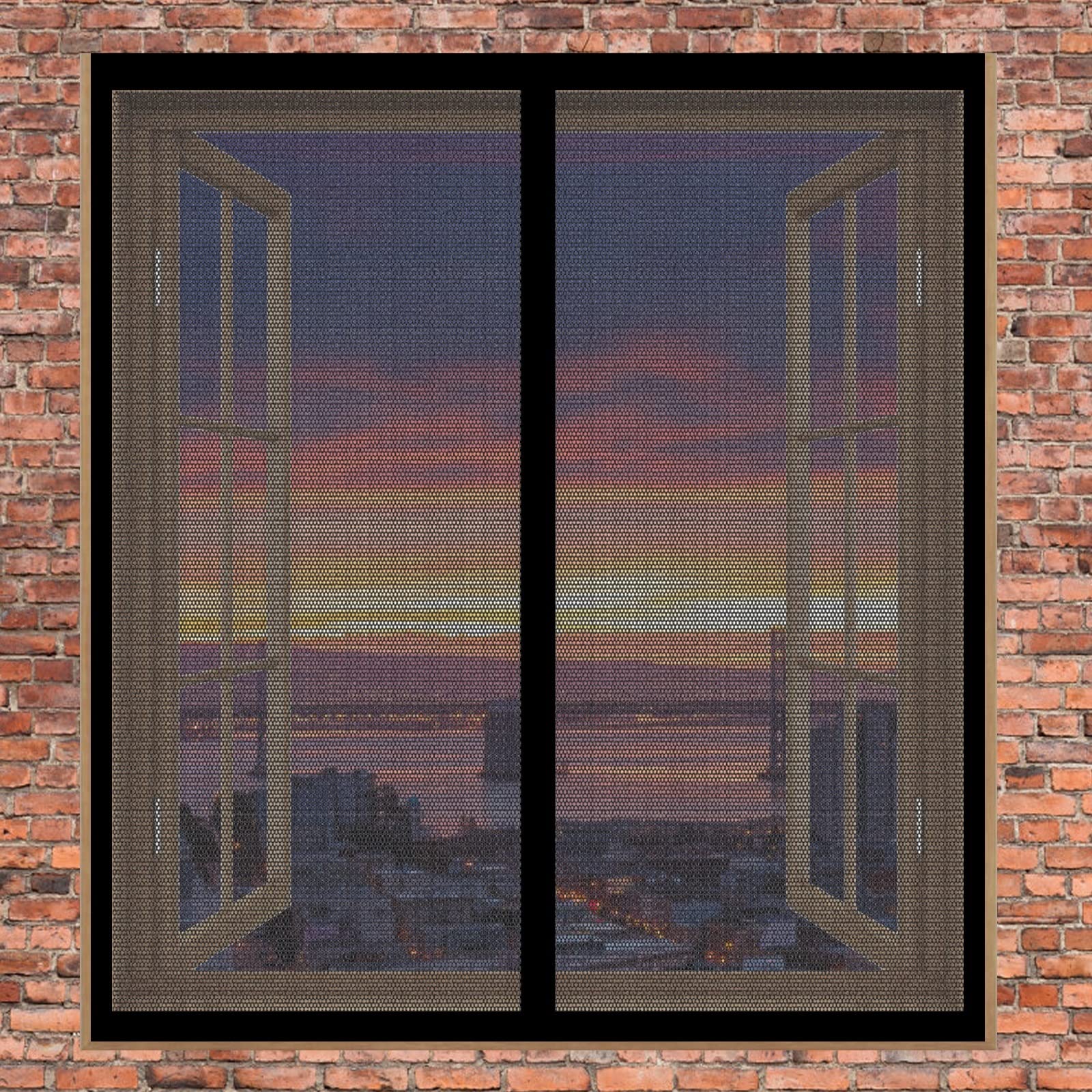 Doguo Black Magnetic Window Fly Screen 55 X 195 Cm Screen Mesh Window Screen Mosquito Bug Protection Without Drilling Easy To Install Fly Net For Windows For Windows Doors Patio,
