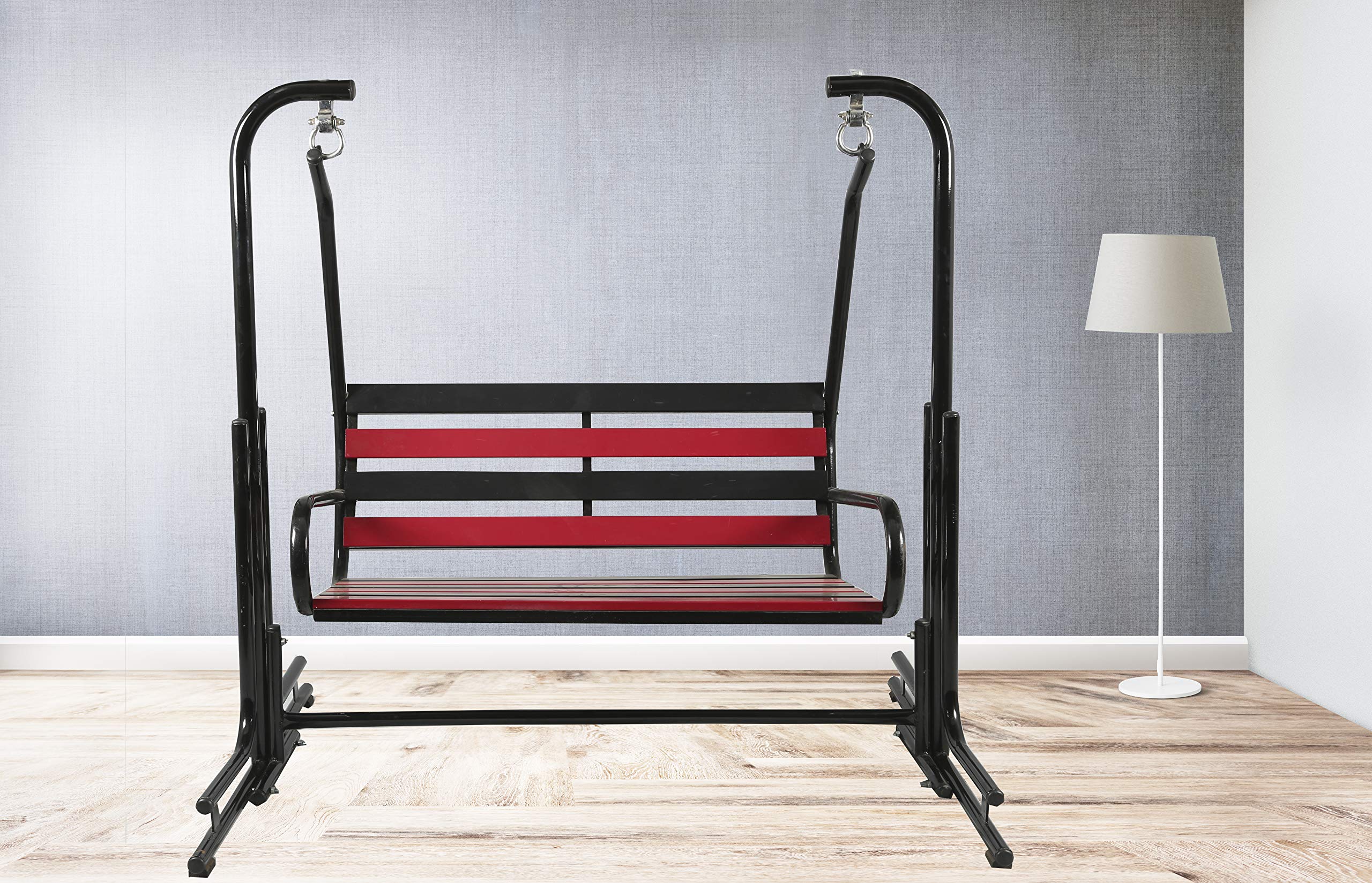 KaushalendraSwing Two Seater Indoor/Outdoor Swing Jhula with Stand - 300 Kg Capacity (Iron Swing), 106.7 Centimeters