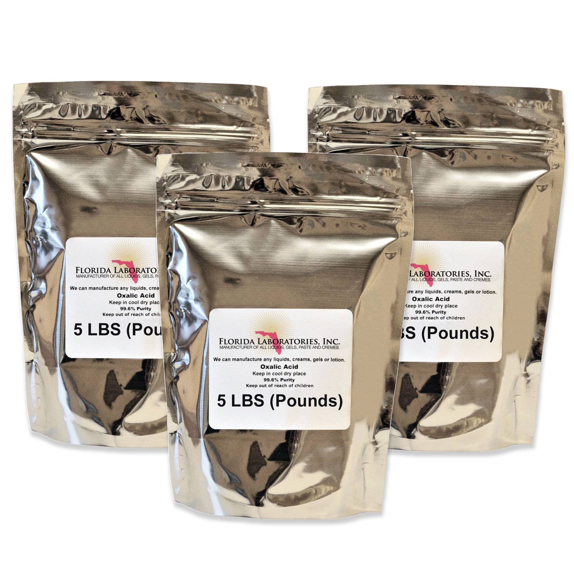 MAXTITE Oxalic Acid (5 Pack, 10lbs Total) 99.6% Pure - Metal & Wood Cleaning And