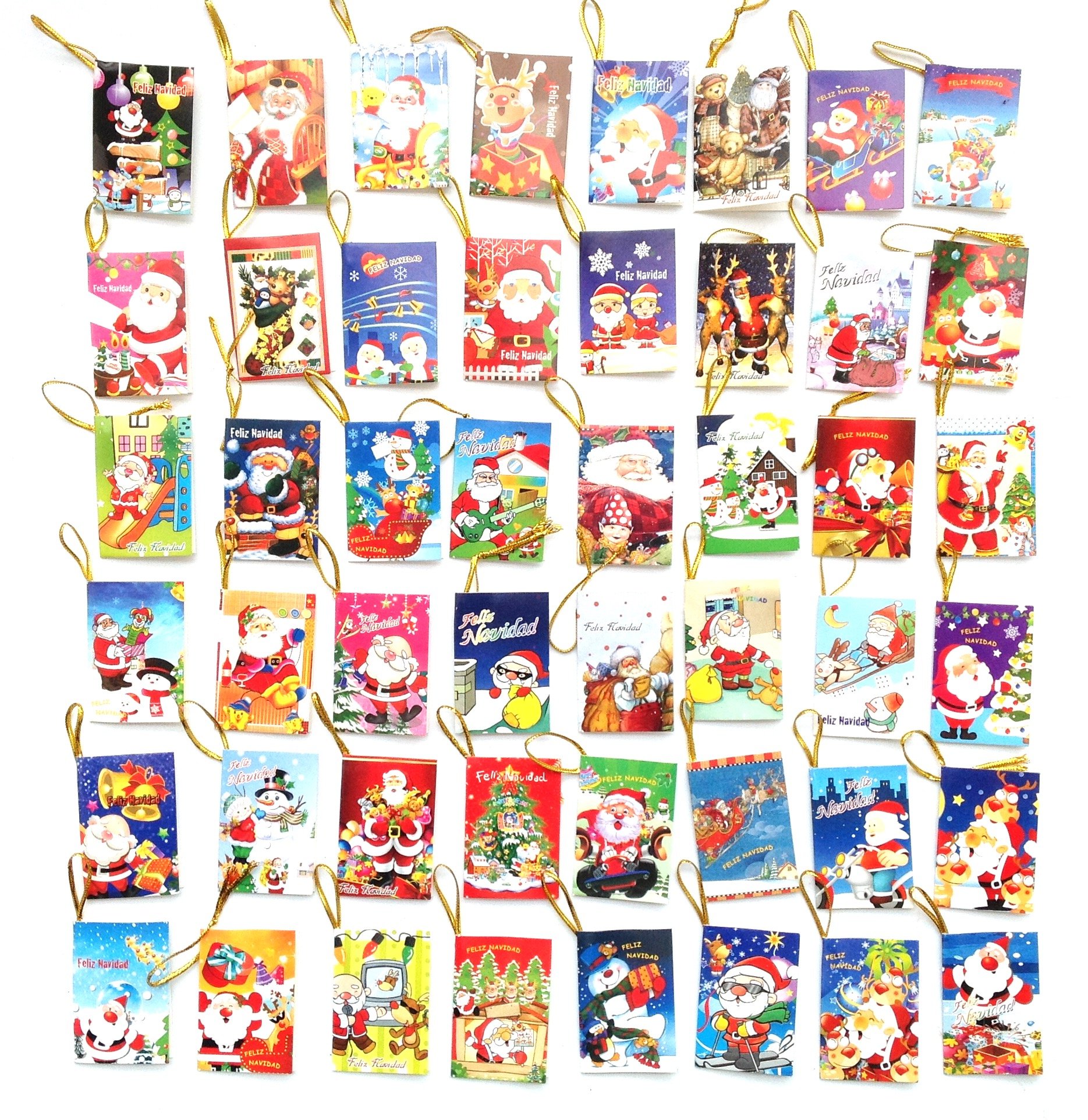 96 Mini Tarjetas de Navidad con difrentes dibujos,HC Enterprise