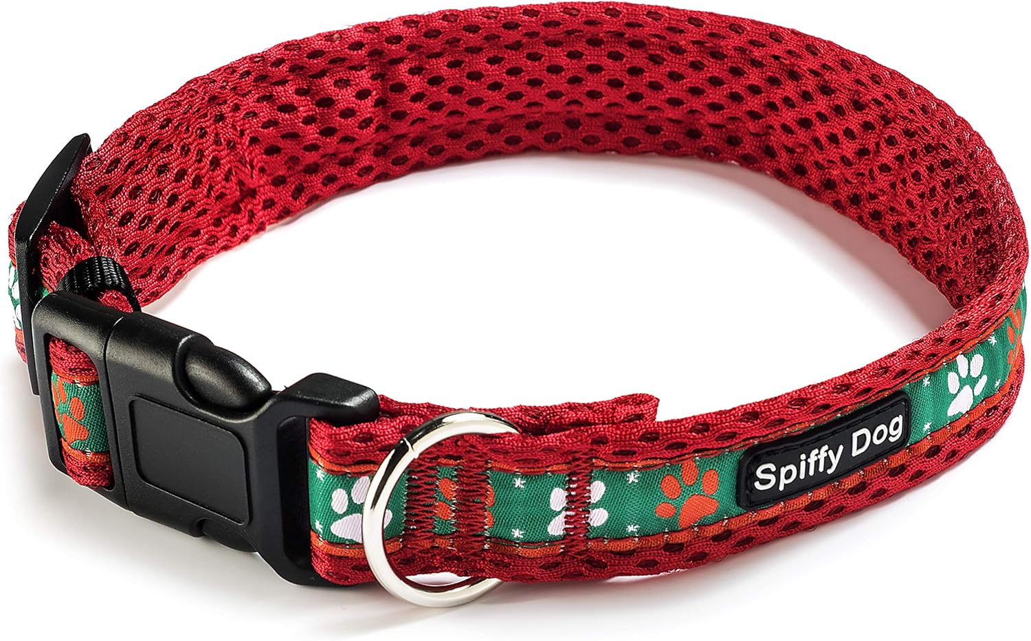 Spiffy Dog Christmas Air Collar Quick Drying Red Medium