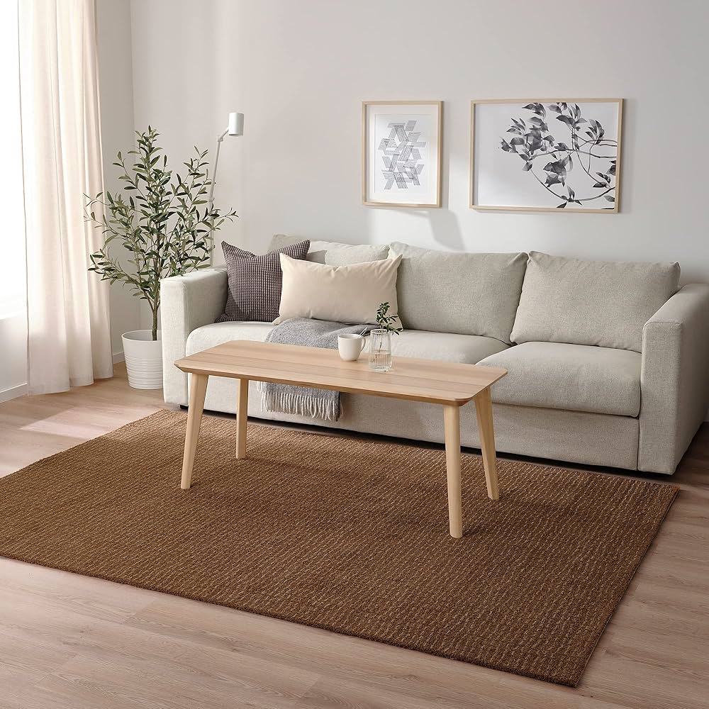 IKEA ラグ LANGSTED 170×240 Ikea LANGSTED rug, low pile, 170x240 cm, light brown: Buy