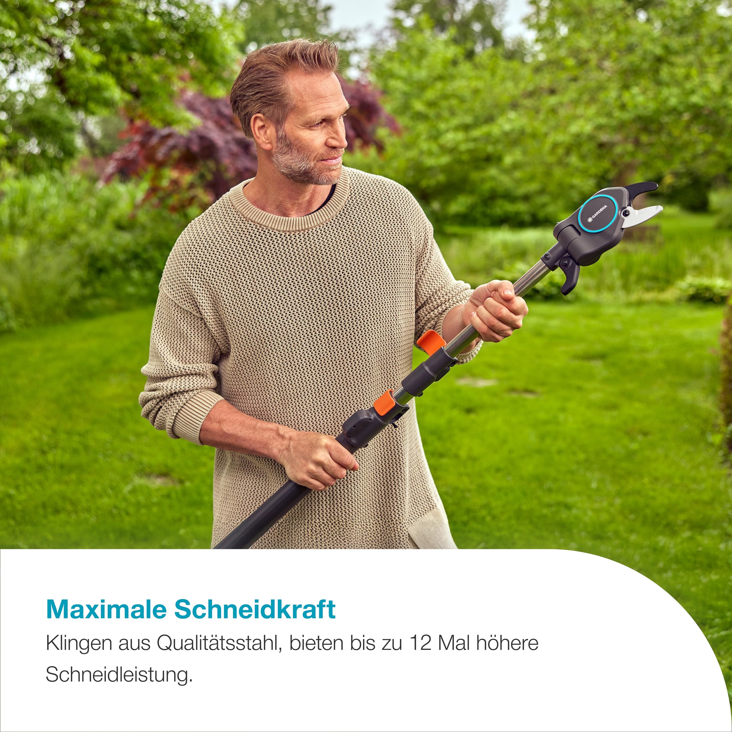 Gardena StarCut Pro L, Baum- und Strauchschneider, Bypass-Schnitt, Teleskopierbar, 175–400 cm Reichweite, Qualitätsstahl-Klingen mit PowerCoating, für Äste bis 32 mm (12081-88)