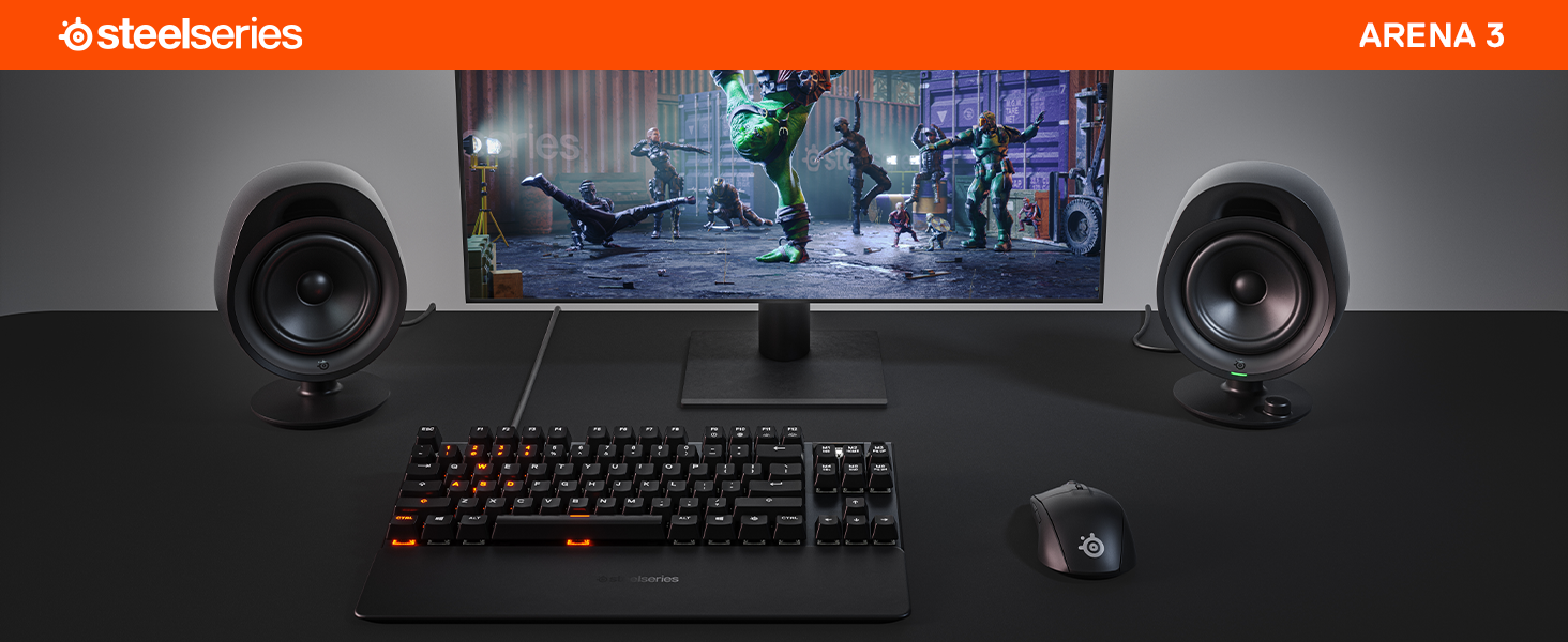 New SteelSeries Arena 3 Full-Range 2.0 Gaming Speakers – Immersive