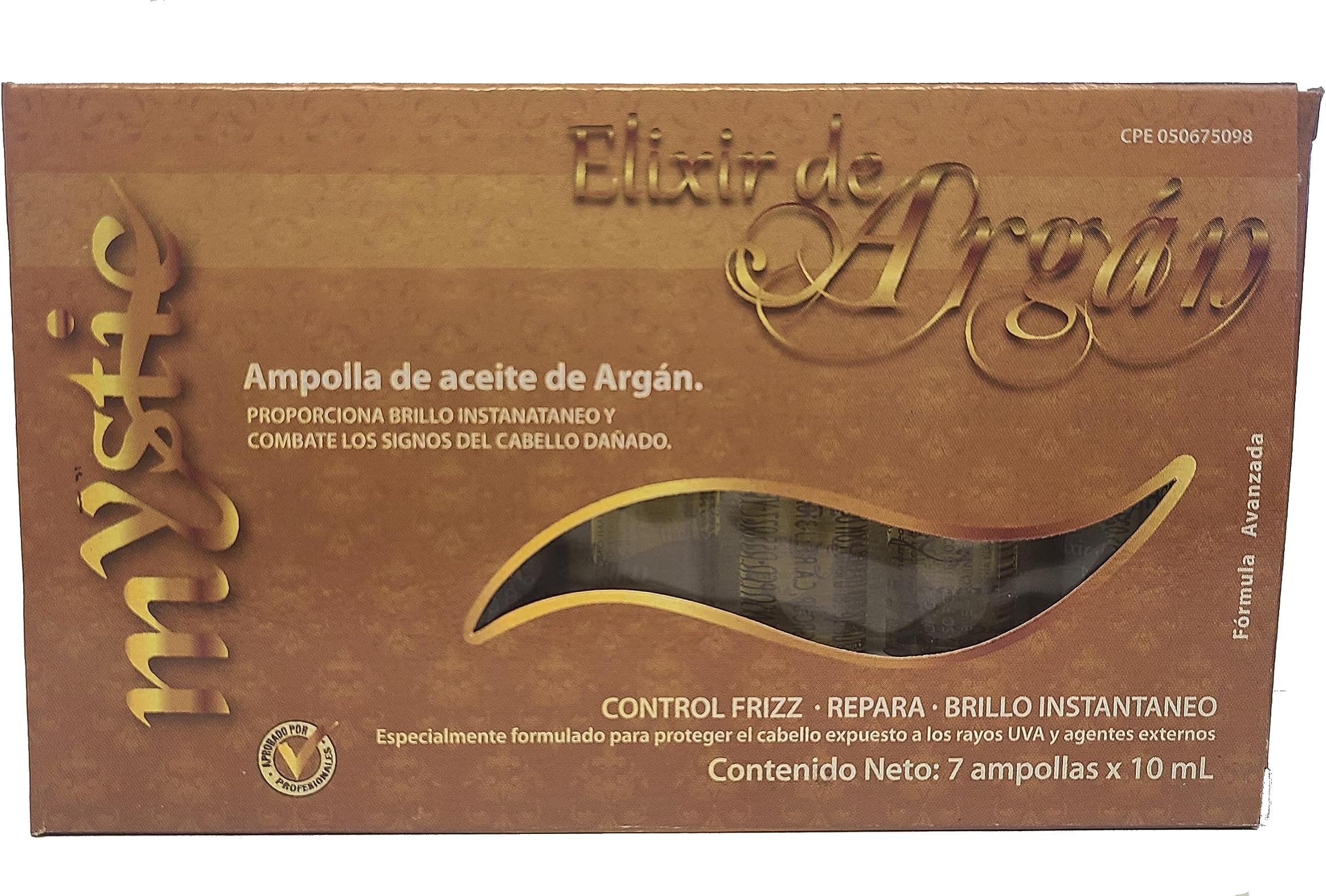 Kleravitex Mystic Argan Oil Ampoule - Strengthen, Hydrate, Repair, Anti-Frizz, Detangle, Liquid Gold From Morocco (Pack of 7, 2.37, Fl Oz)