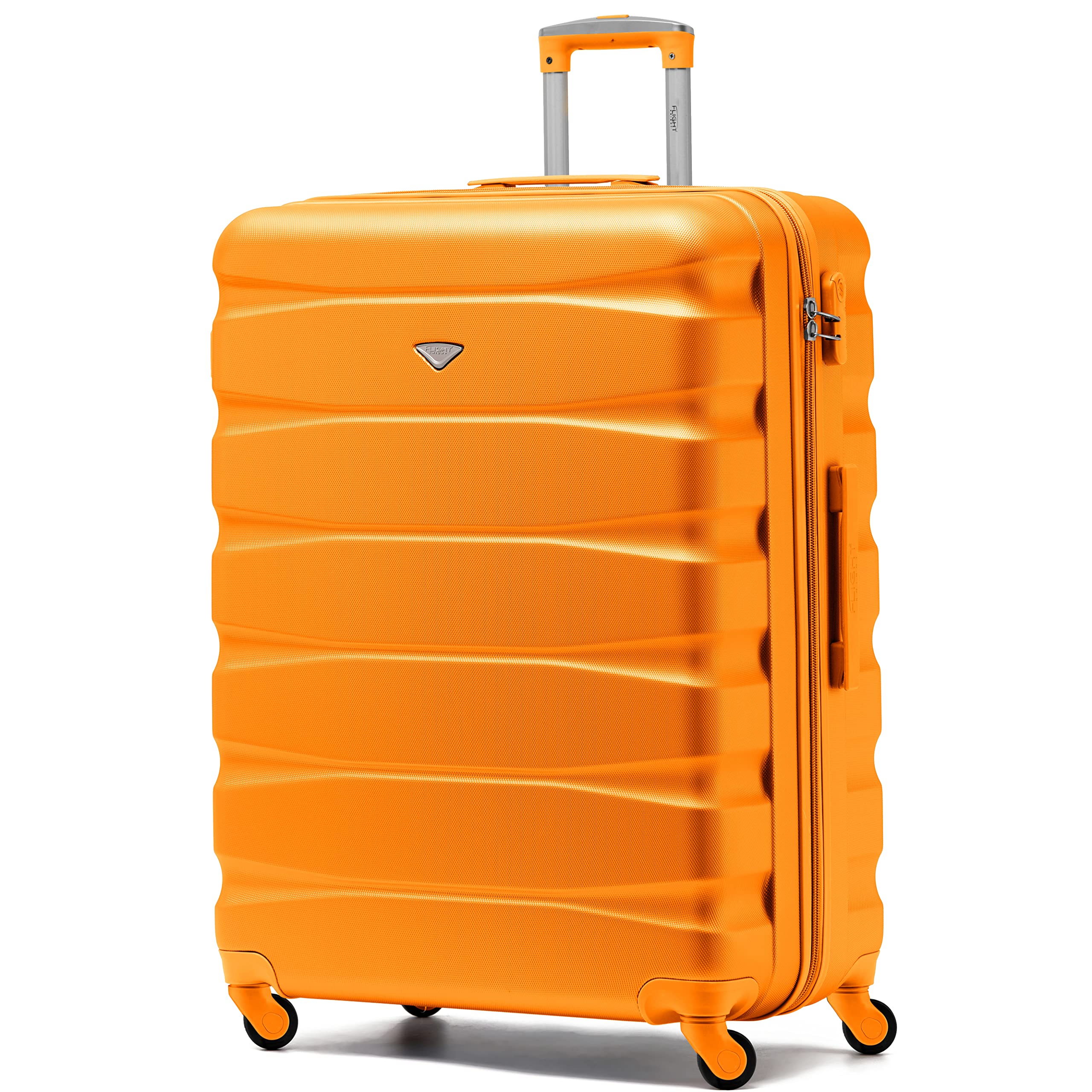 Flight Knight Lightweight 4 Wheel ABS Hard Case Medium Suitcase Approved for Over 100 Airlines Including easyJet, British Airways, Ryanair, Jet2, Emirates & Many More - Check-in Medium Size 25" — view 100
