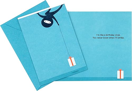 Miniatura 2 de Hallmark Shoebox 1399RZG1000 - Tarjetas divertidas de cumpleaños (5 tarjetas con sobres), con retraso, 5 tarjetas