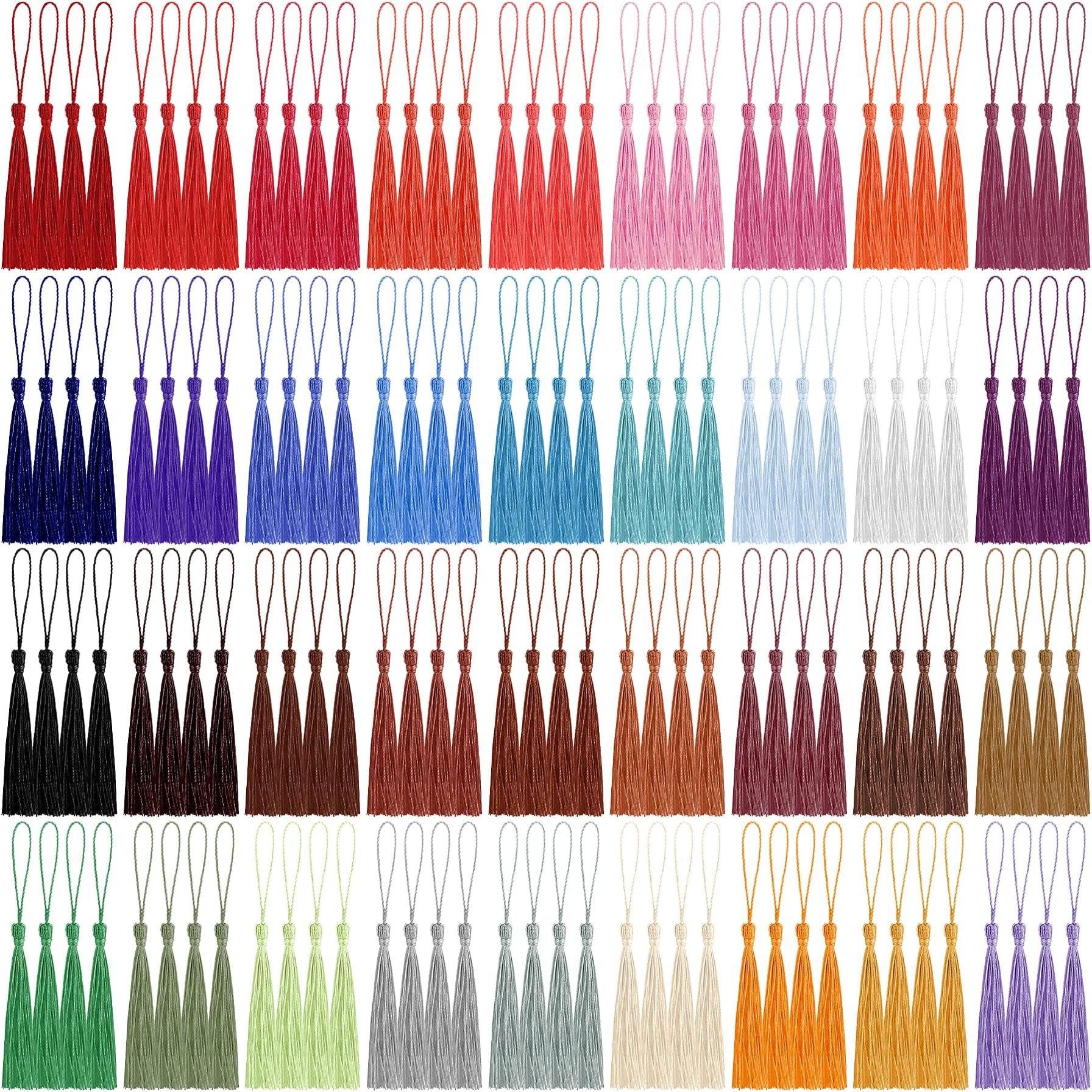 144 Pcs Bookmark Tassels for Crafts & Keychain Graduation - Mini Tassels for Bookmarks, Key Chains, Graduation