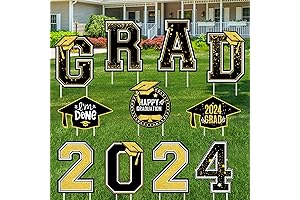 TISTON Graduation Yard Sign 2023, Large Congrats Grad Yard Sign with Stakes