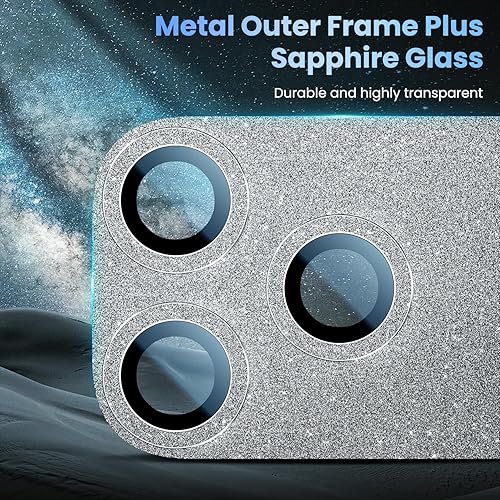 Vista 299 de Uyiton - Protector de lente de cámara de iPhone 13 Pro y 13 Pro Max, fuerte absorción, protección anticaídas, cubierta de cámara trasera, vidrio
