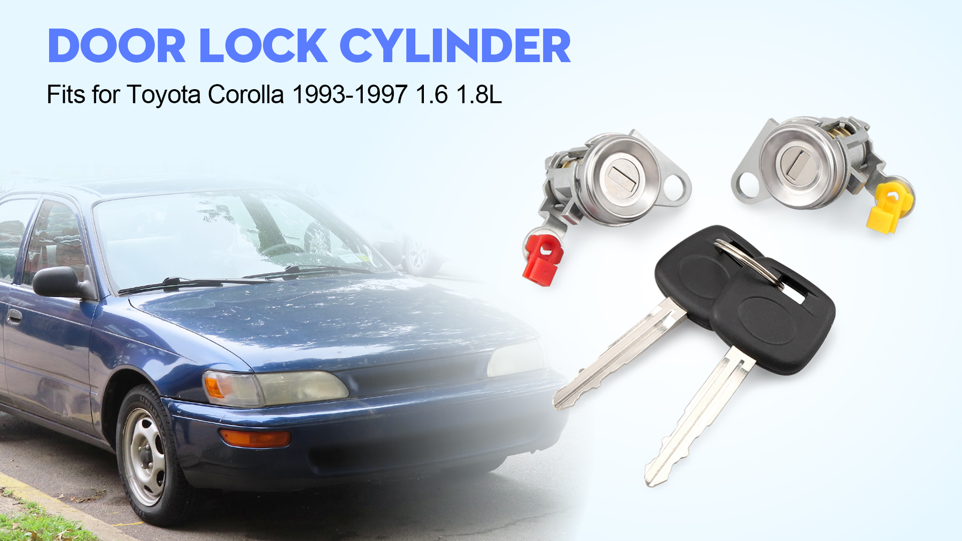 トヨタ CAR LOCK Amazon.com: JUWEVAZU 69052-12340 Front Door Lock Cylinder Set w