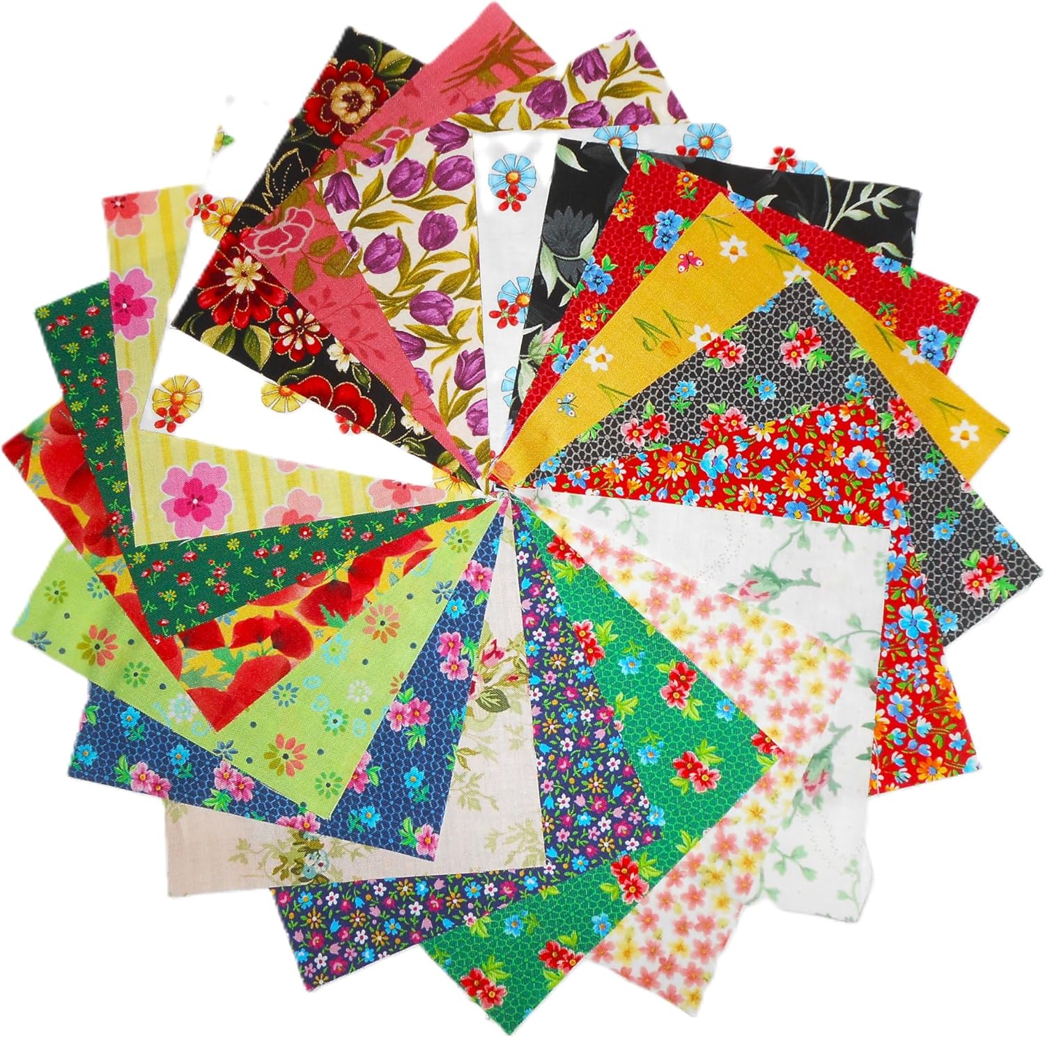 80 5 Among The Flowers Quilting Fabric Charm Pack- 20 Different Prints - 4 of Each