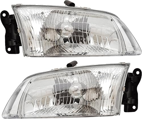 ALLIGATOR AUTO LIGHTS Repuesto para Mazda 626 LX, ES 2000 2001 2002 compatible con DOTSAE, conjunto de faros delanteros halógenos con bombillas,
