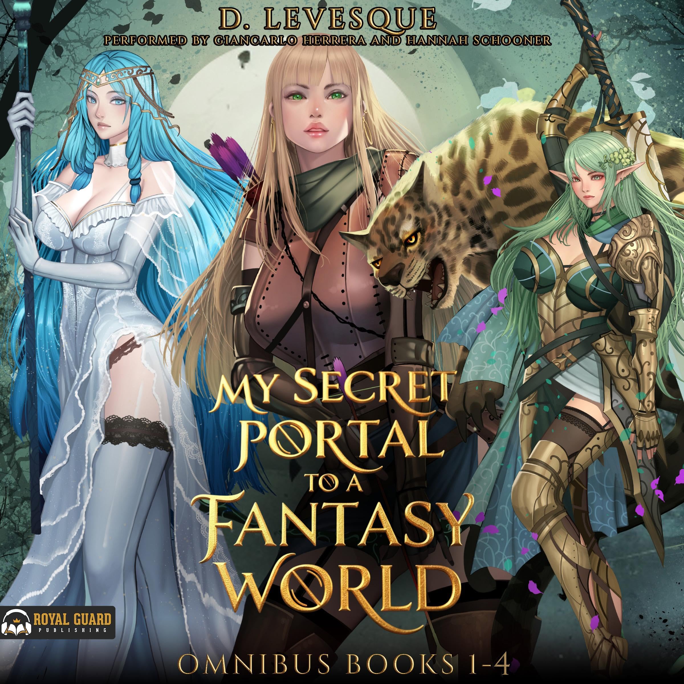 Cover art for My Secret Portal to a Fantasy World Omnibus: Books 1-4