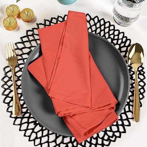 Vista 90 de Utopia Kitchen - Servilletas de tela color gris acero, 12 unidades, 18 x 18 pulgadas, mezcla de algodón, lavables y reutilizables, para hotel